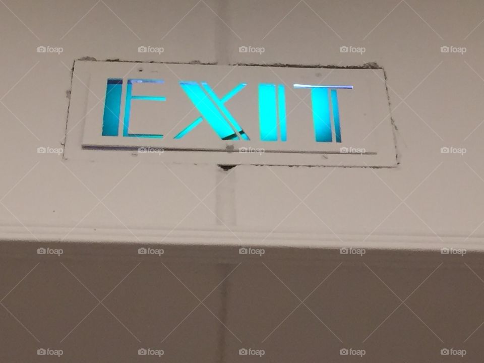Art Deco exit sign