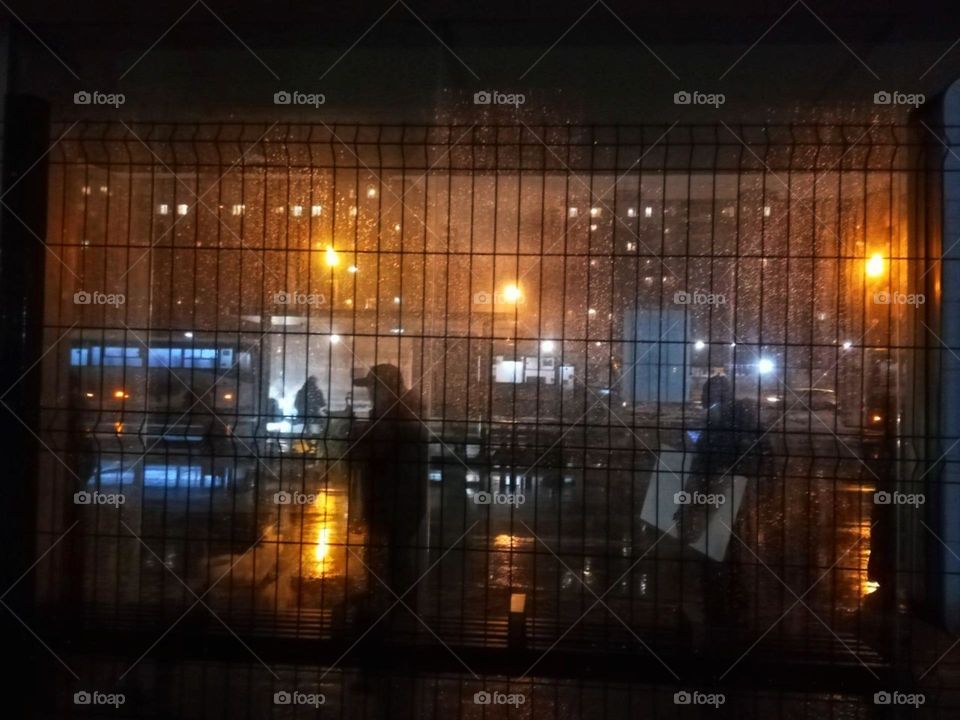 Остановка ночью