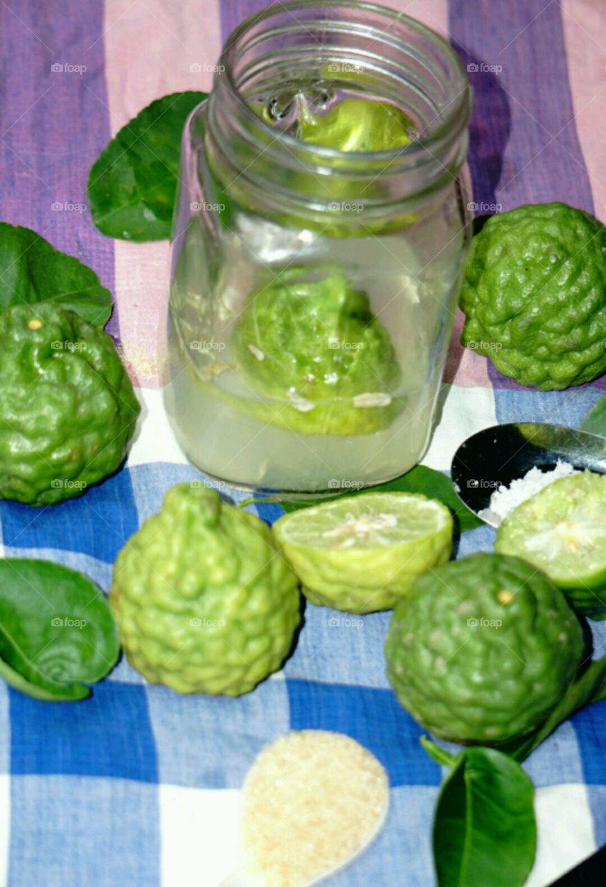 Homemade lime juice