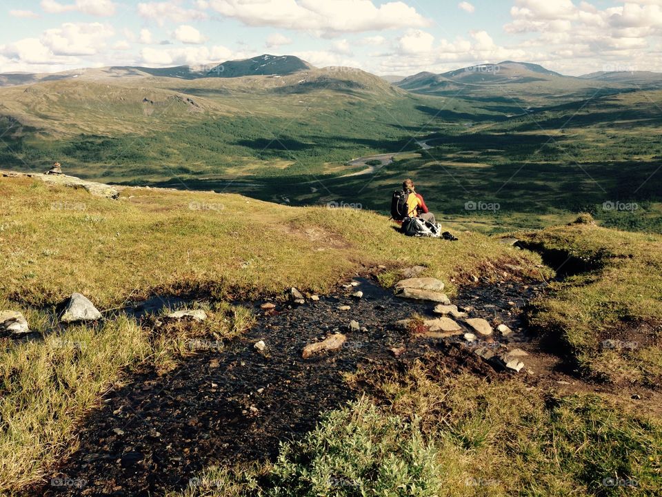 Getryggen. View over Storulvån from Mt Getryggen, Jämtland, Sweden