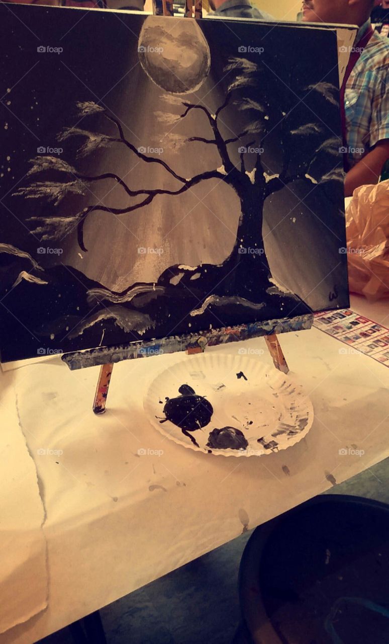 Adding the finishing touches.