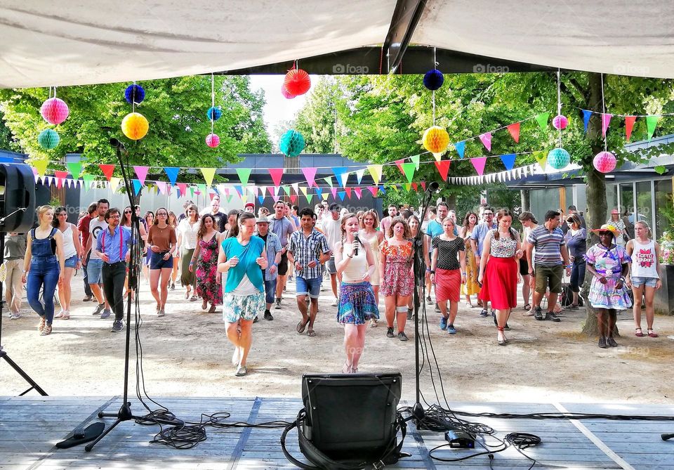 Summer dancing event