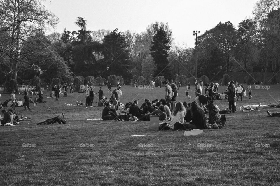 Parco d lo Valentino. Park in Turin Italy 