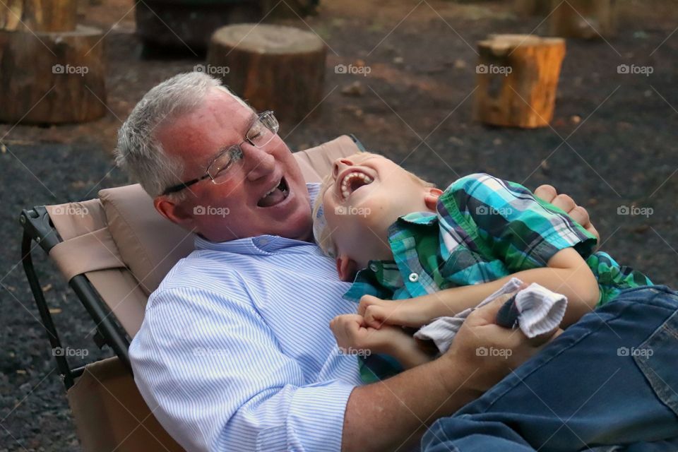 Grandpa tickles