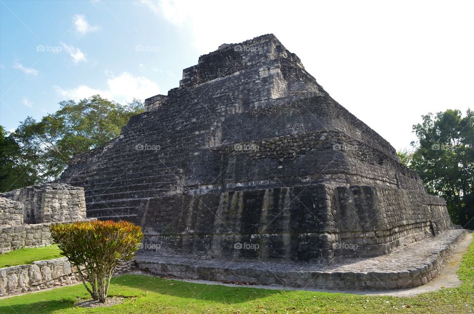 Ancient Mayan ruins of chaccoben 