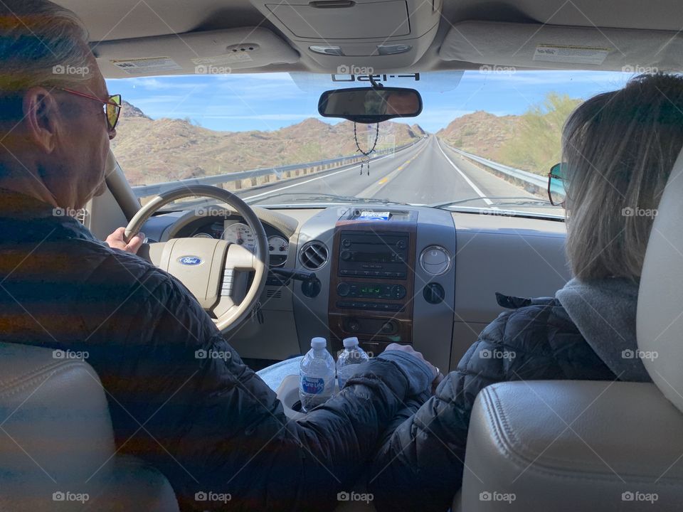 Driving thru the Desert