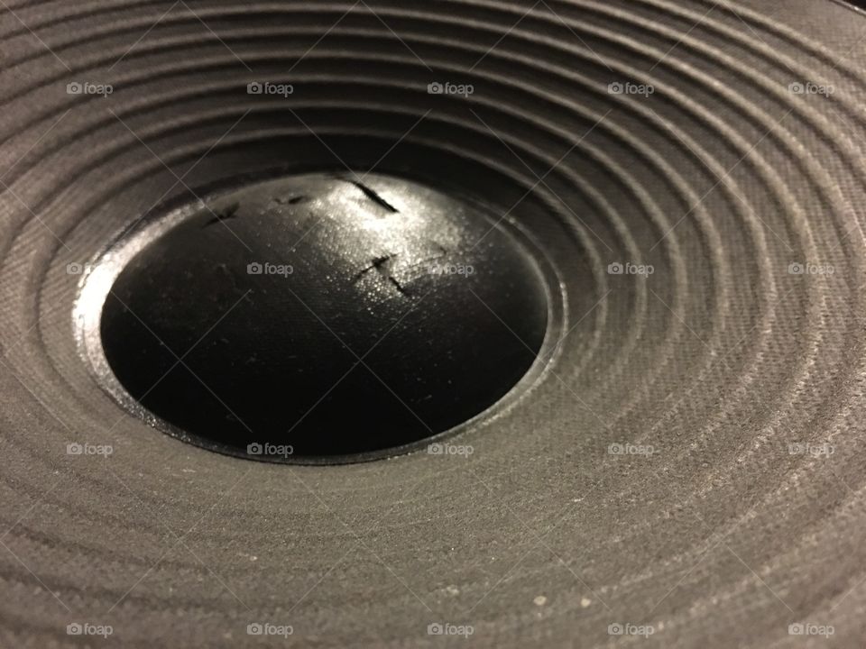 "The Music Tears Me" (This is a closeup of a speaker)