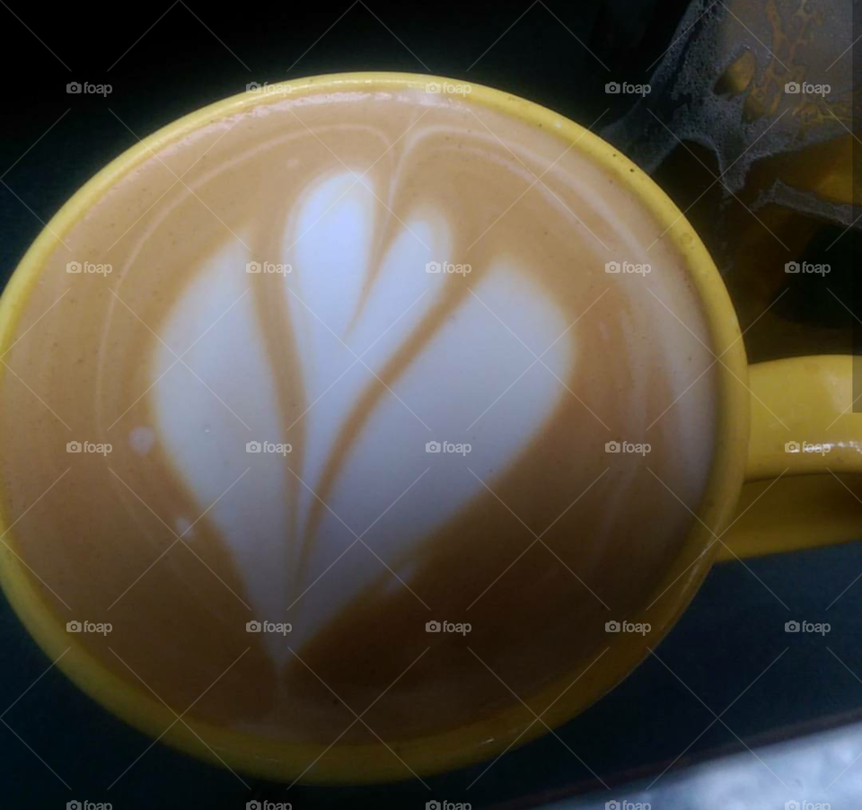double heart latte art #Higher Ground