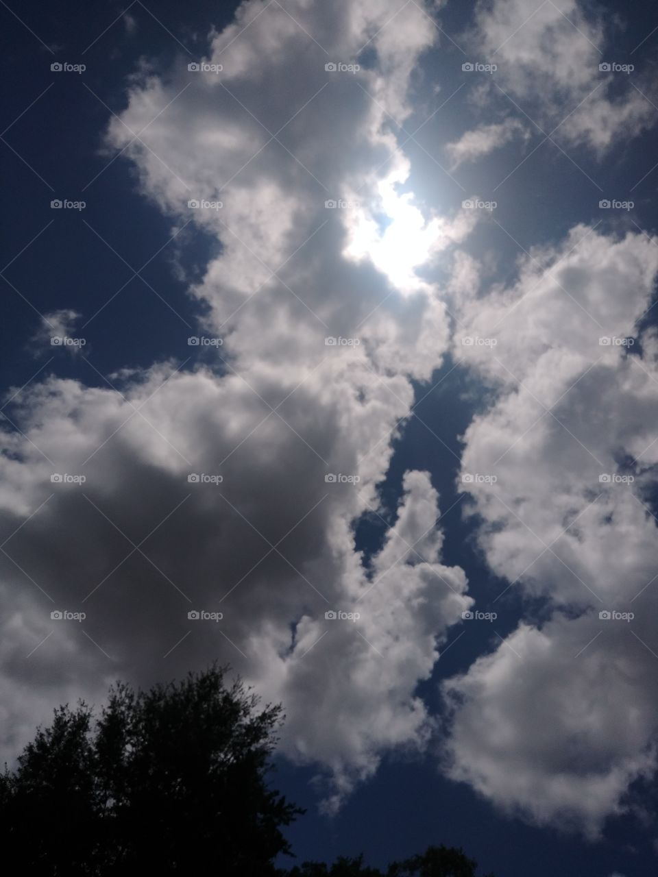 Orlando sky cloudy with the sun