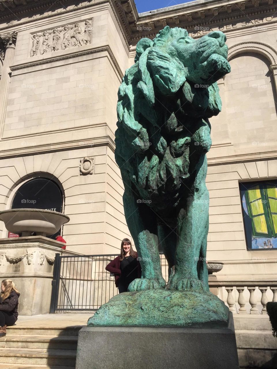 Art Institue of Chicago Lion Statue