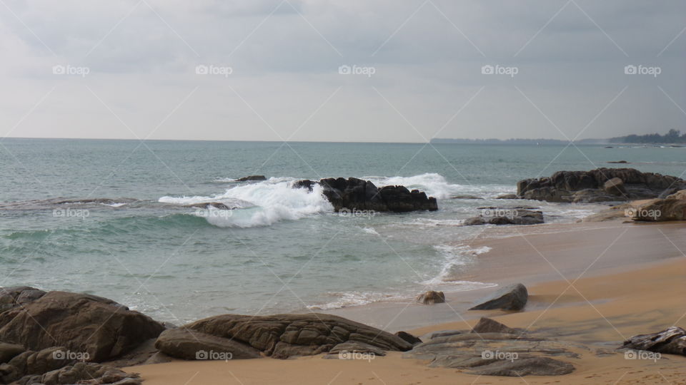 stormy day at the beach