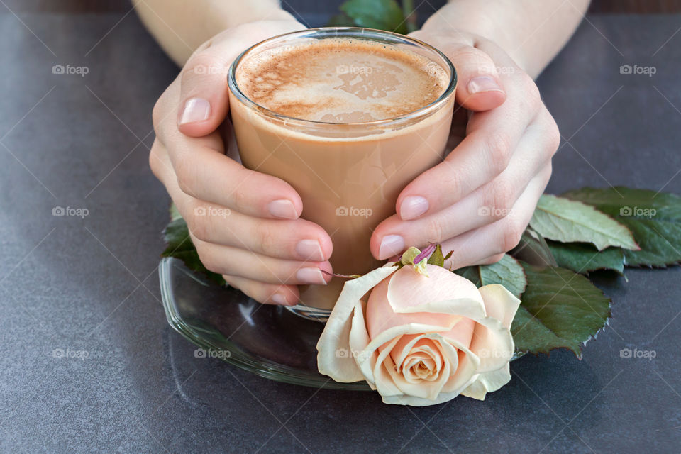 girl with coffee