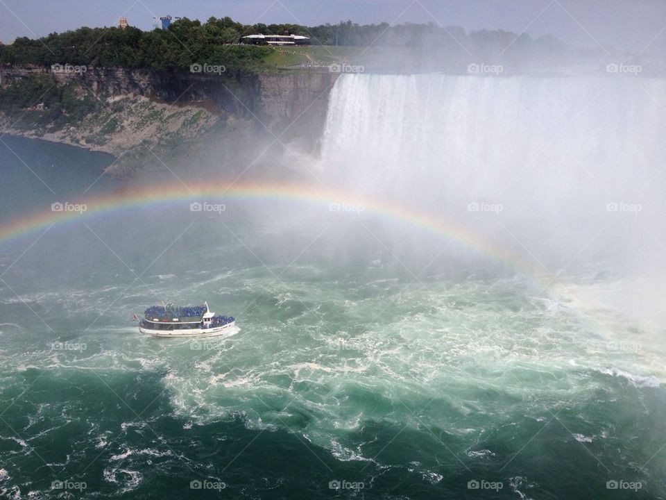 Niagara Falls rainbow.  