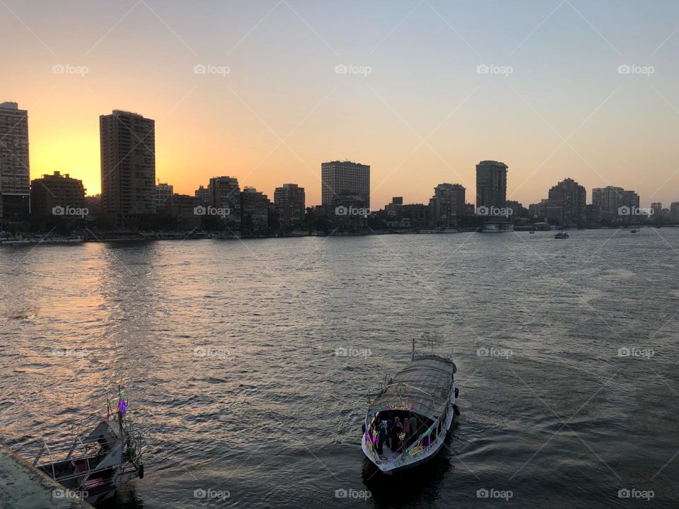 Sunset on Nile River 