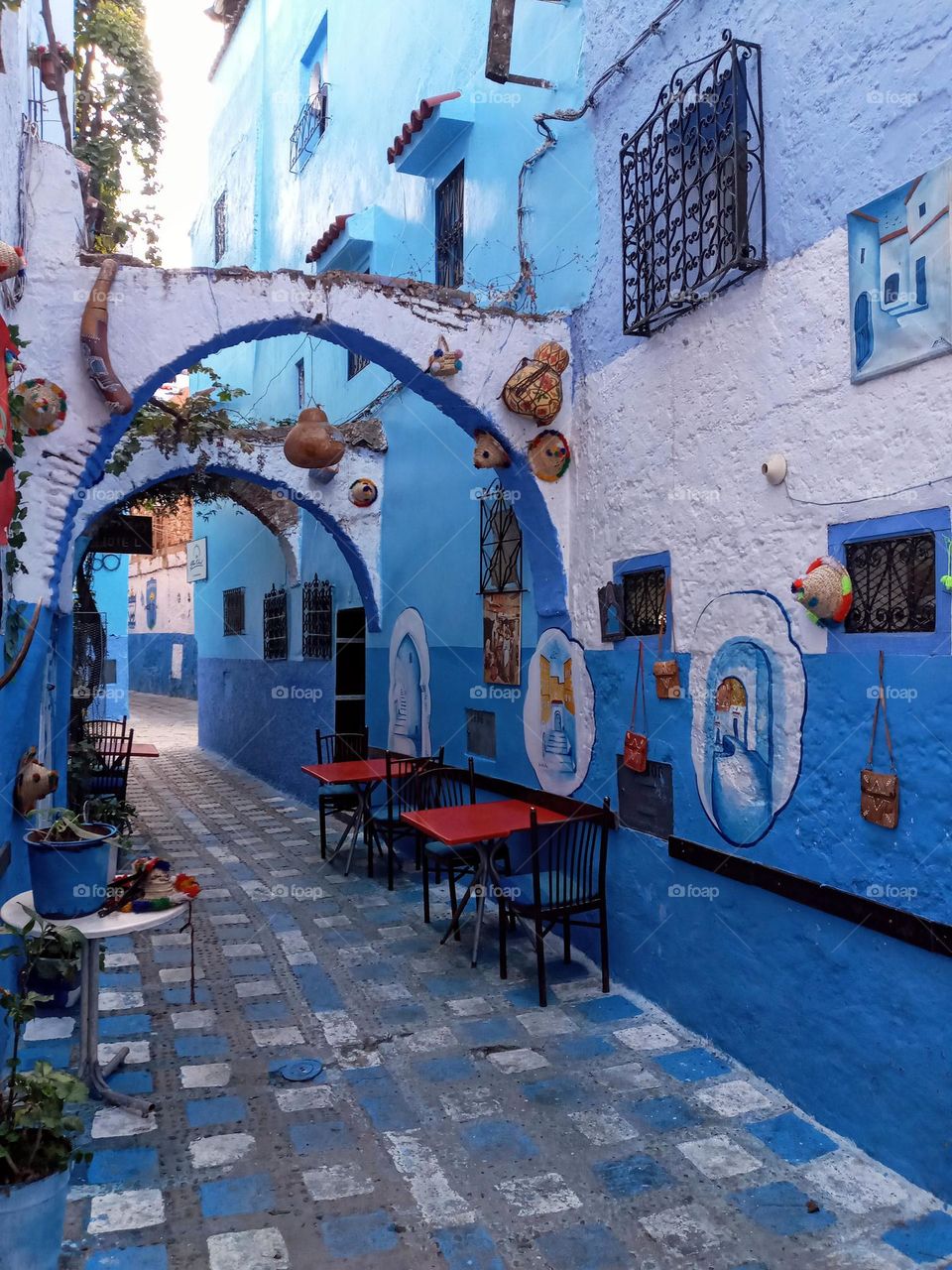 Ancien alleys in chefchaouen city of morocco
