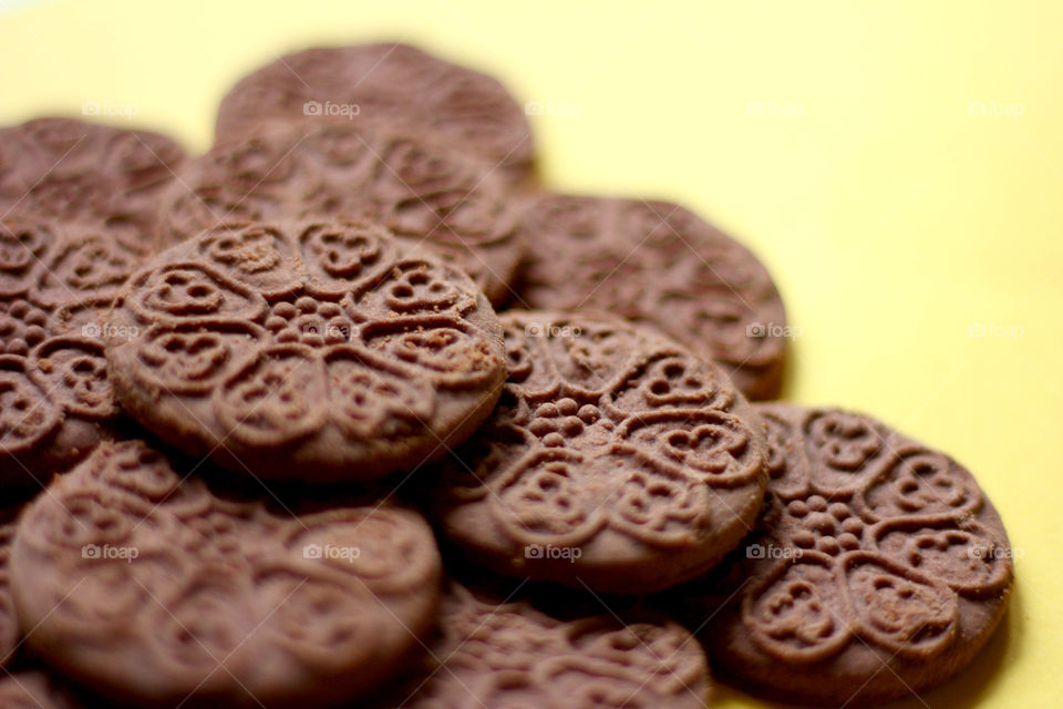 Home made chocolate biscuits