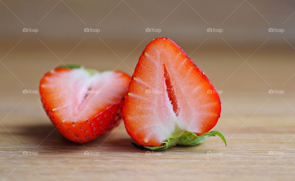 Slices of strawberry