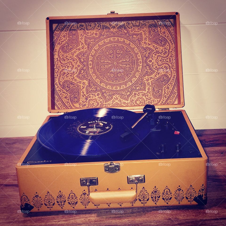 Vintage record player vinyl