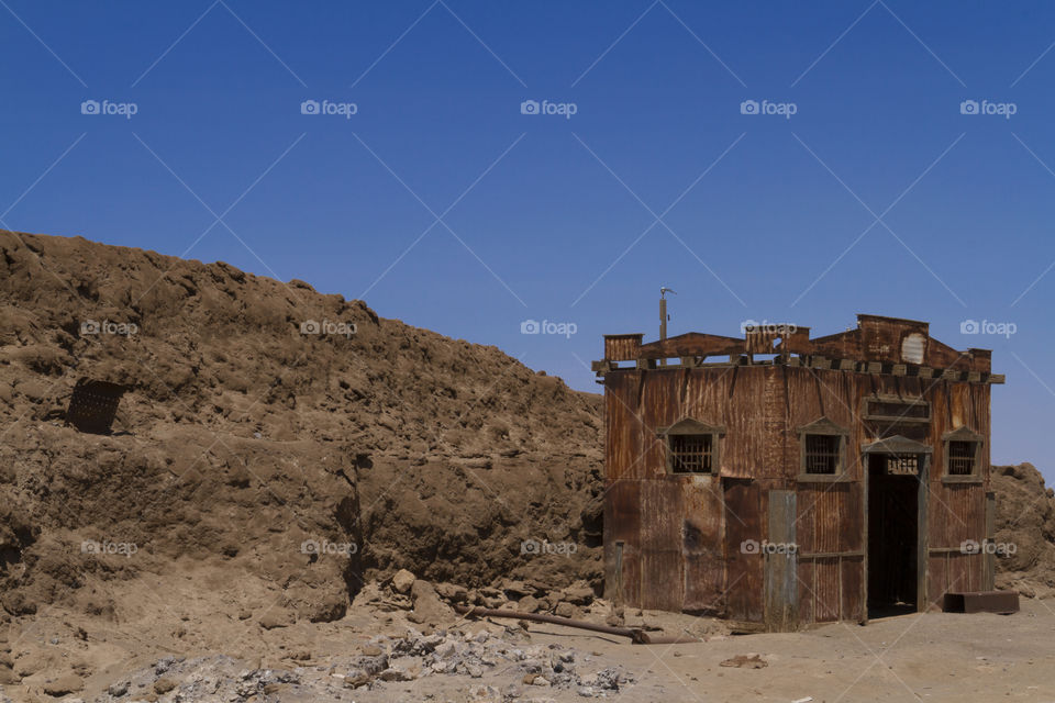 Ghost town in the Atacama Desert in Chile.