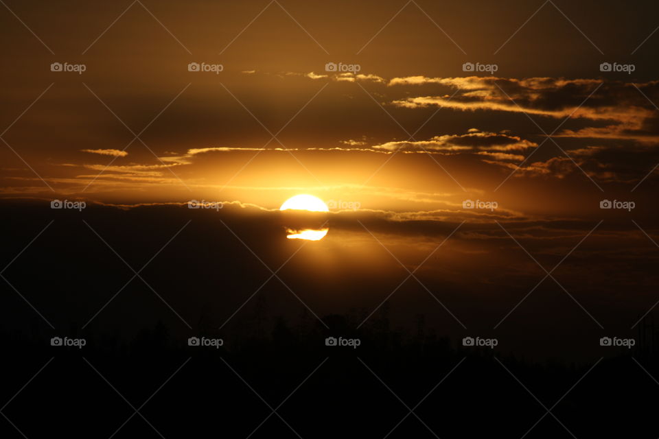 Dramatic sky during sunset