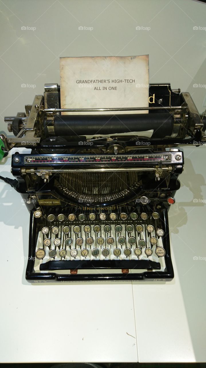 typewriter - grandfather's technology
