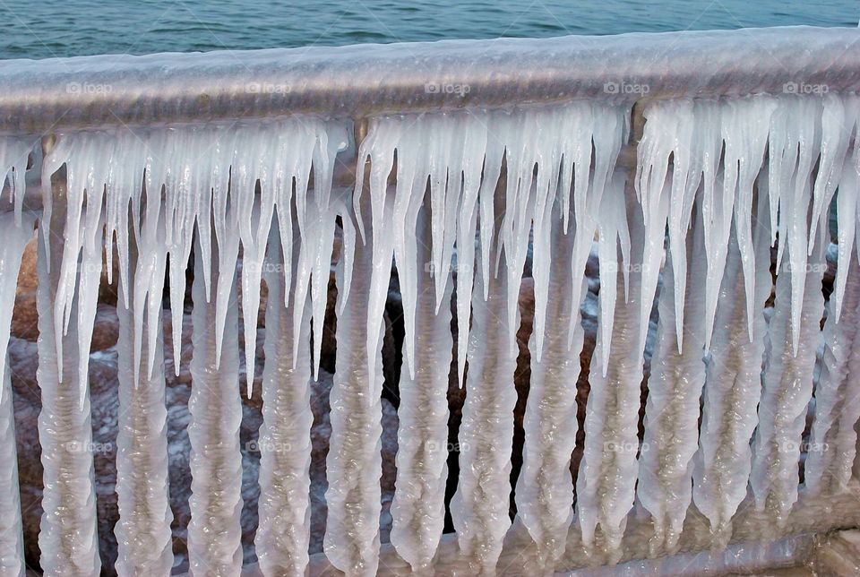 Ice on the pier