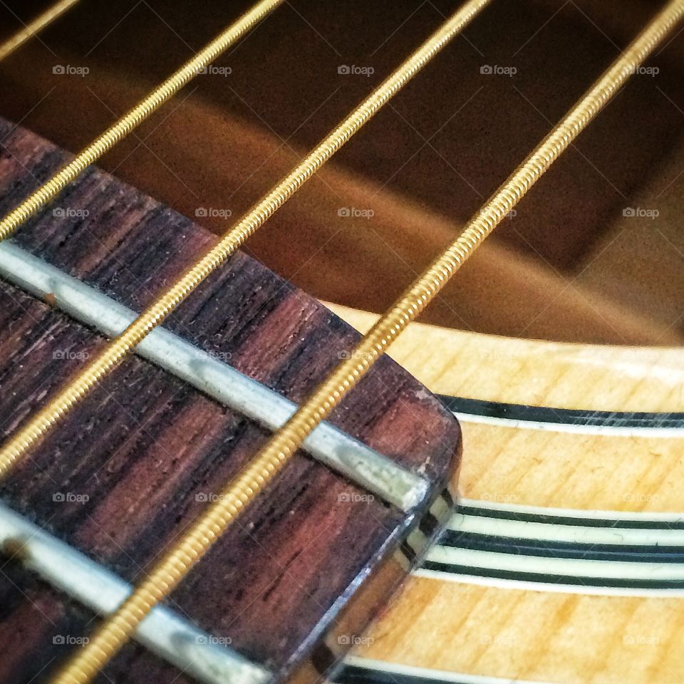 Close up of guitar