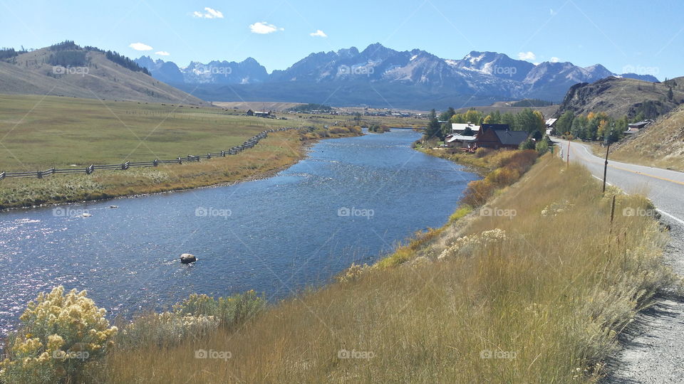 mountain river scenery