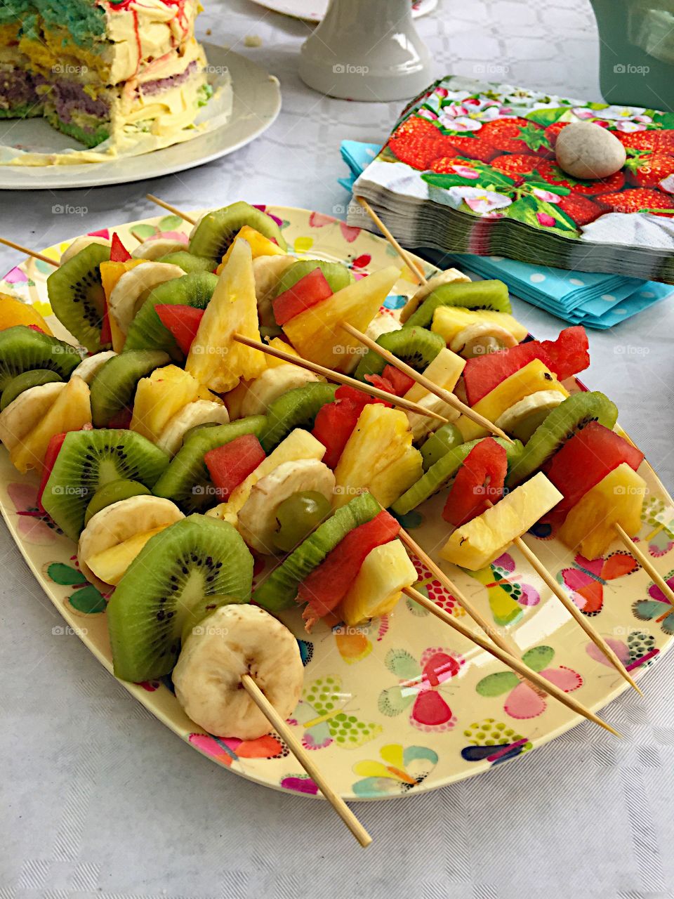 Lovely fruit skewers!