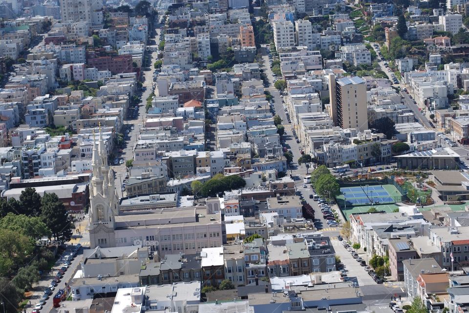 From Coit Tower  watching San Francisco