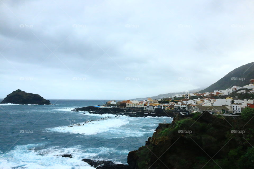 Mar de leva en Tenerife 
