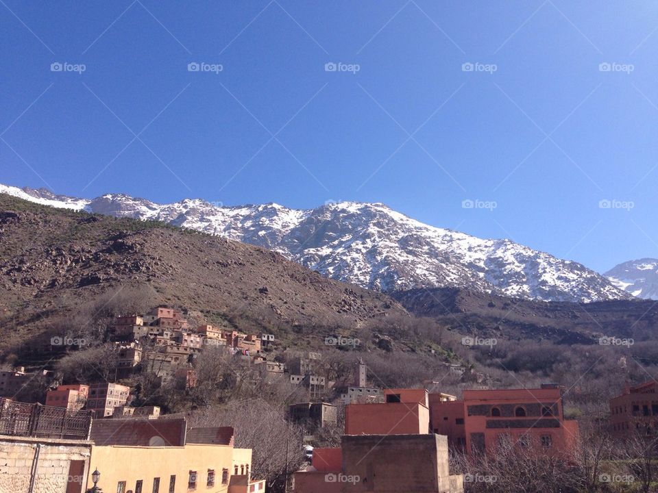 Snowy Mountain in Morocco 