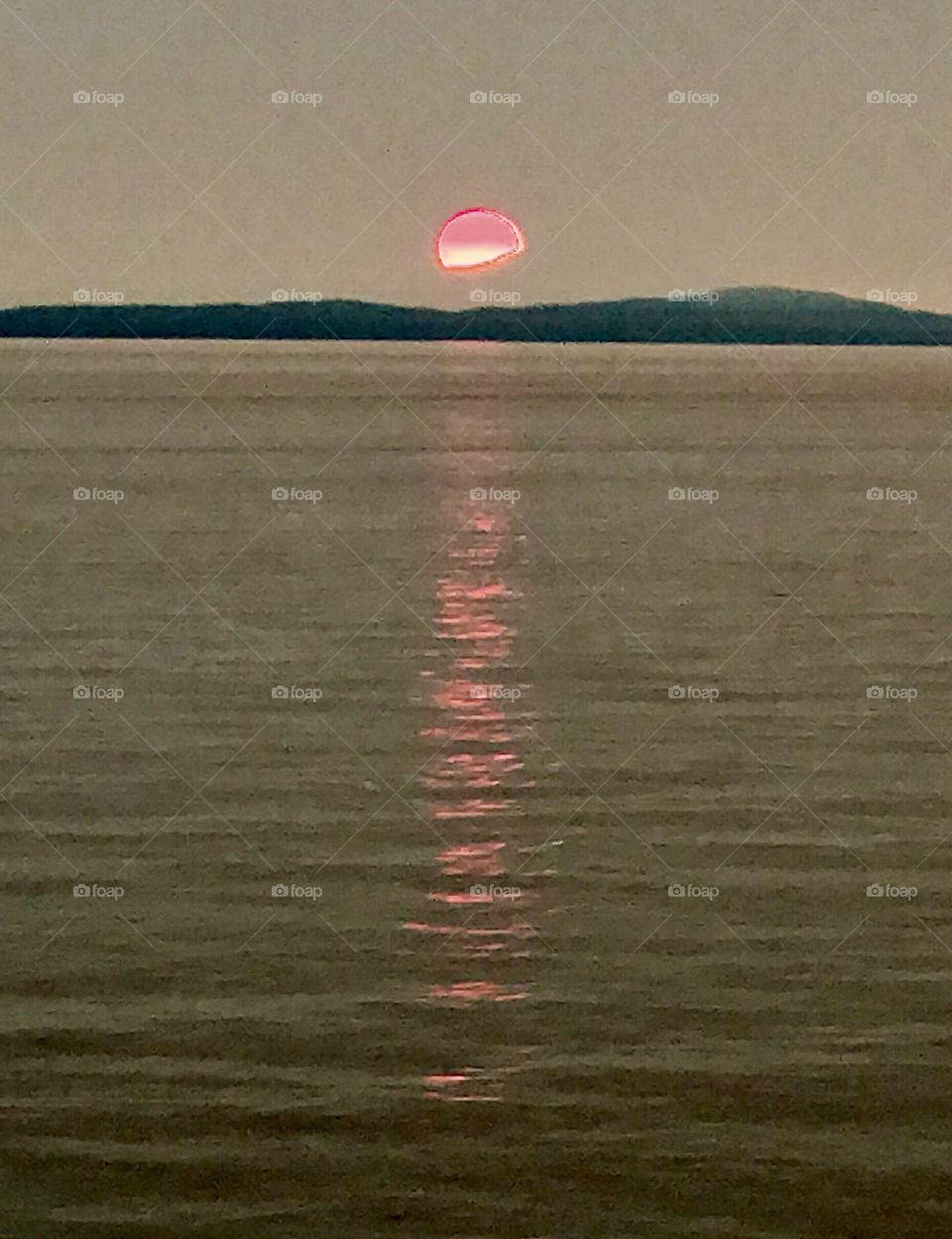 Sunset through smoke from major forest fires