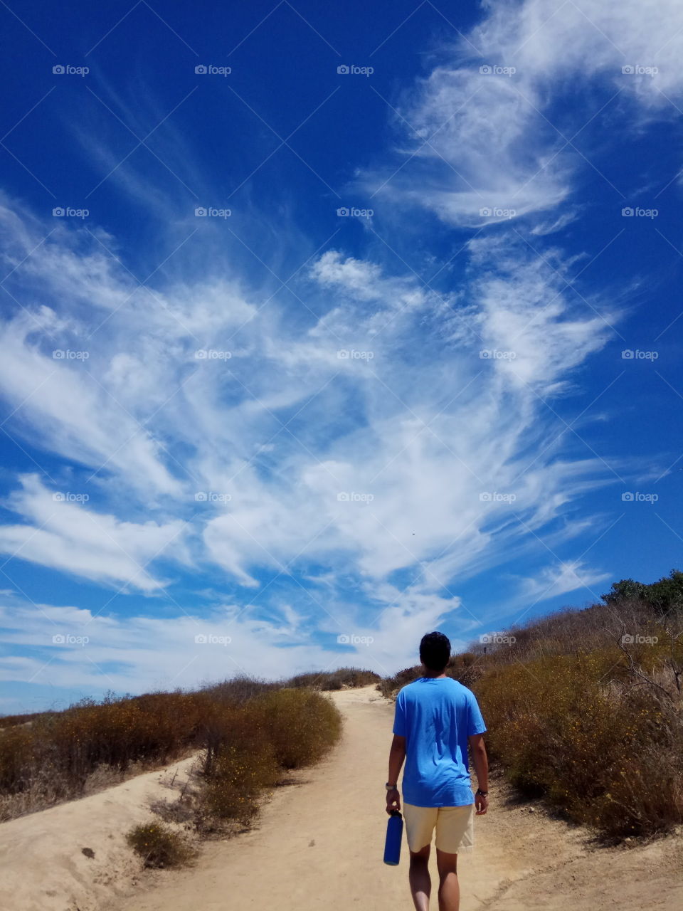 Blue sky on the top of the world.