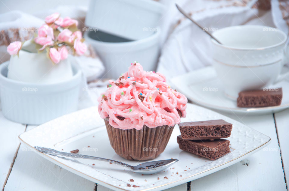 Pink cupcake