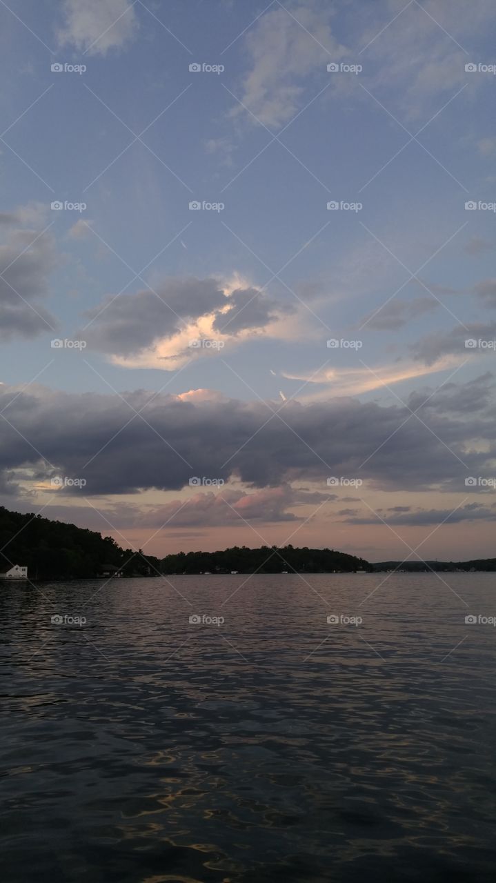 Water, Sunset, Landscape, No Person, Lake