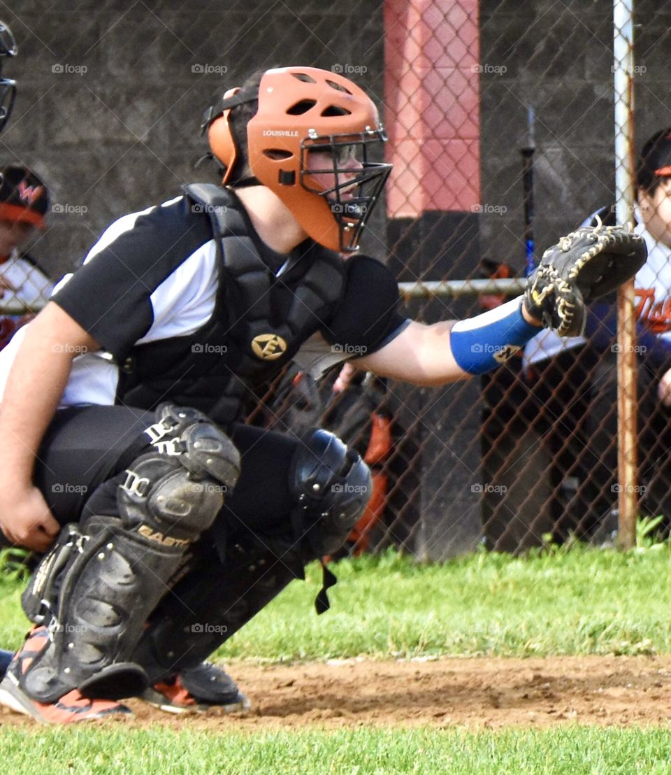 Sports in the USA, baseball catcher 