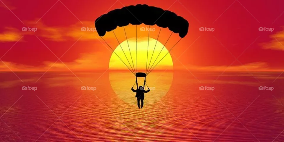 skydiving and parachute,the beauty is in the sky.