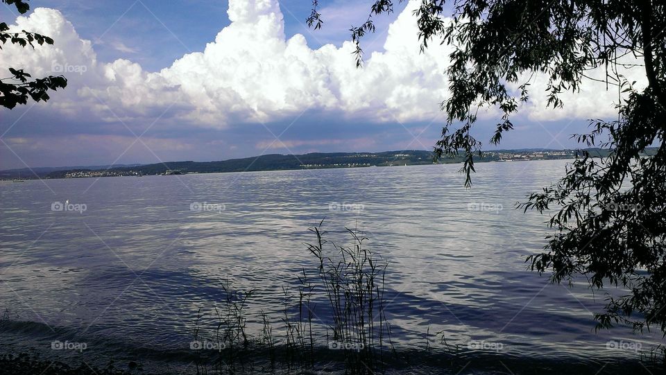 cumulus nimbus clouds at the bodensee