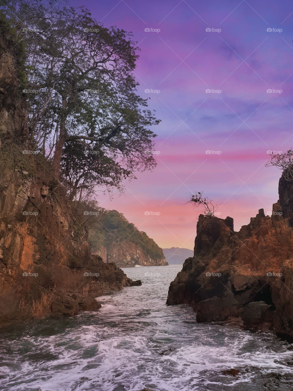 A beautiful view of sunset in Green Bay (Teluk Hijau), Banyuwangi.