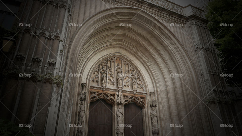 Detail of the cathedral of Antwerp