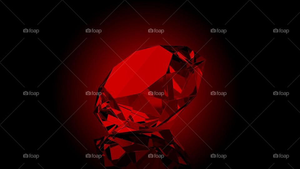 Red Ruby Diamond Gemstone