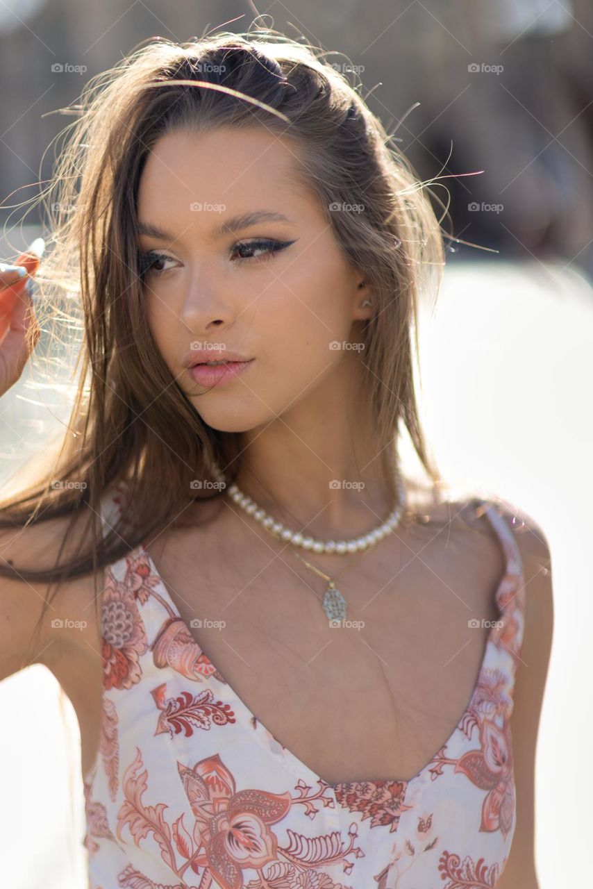 Chaimae’s Casting photos in Paris with her beautiful olive skin and features 