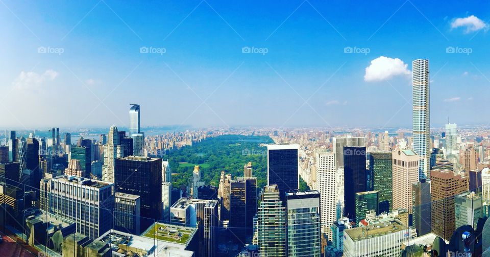 Upper Manhattan. An expansive view of Uptown Manhattan from Top of the Rock