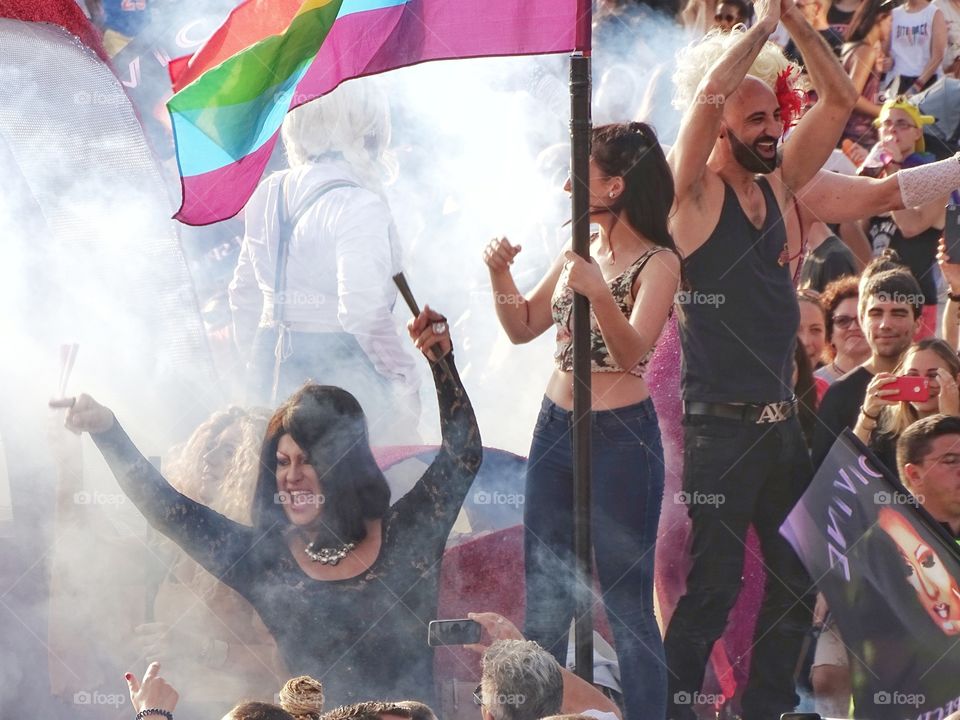 Celebrating the party