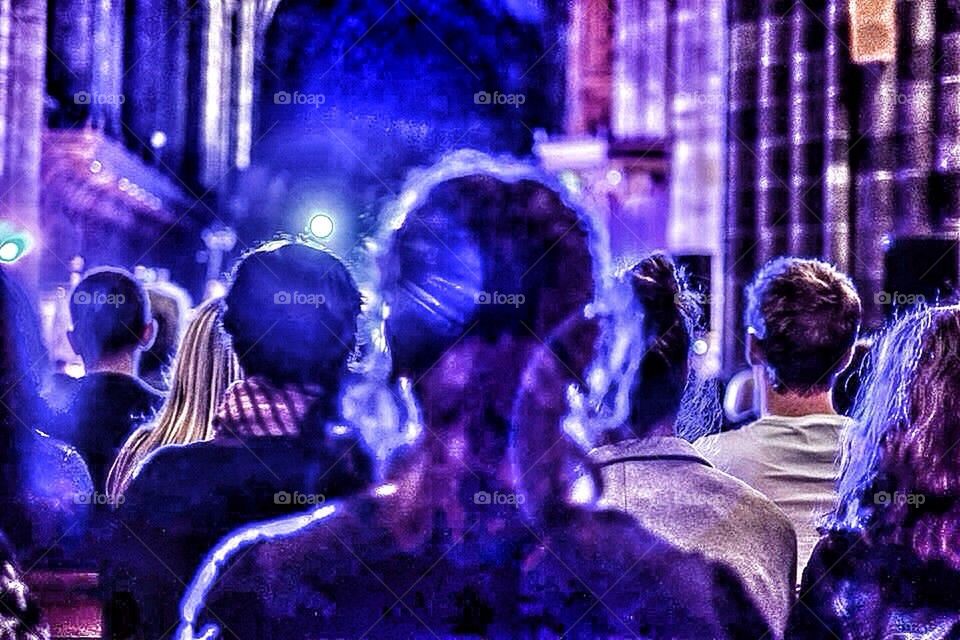 Caught in the lights.