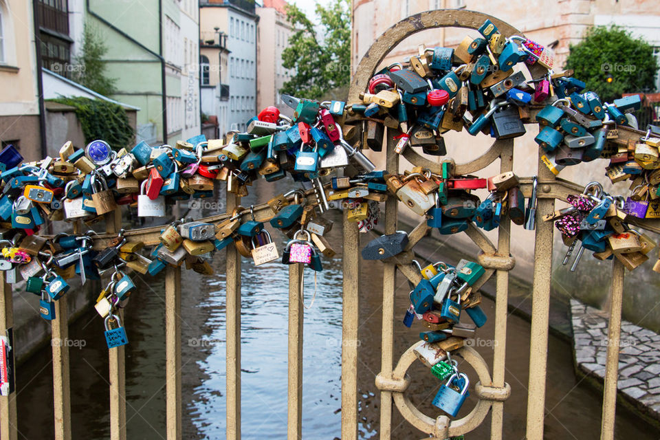 Love locks in prague