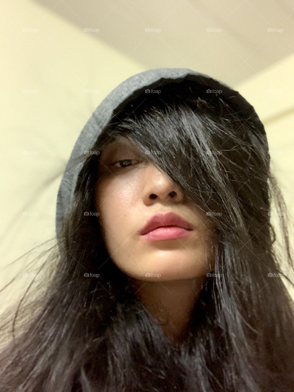 Focused on nice lipstick color