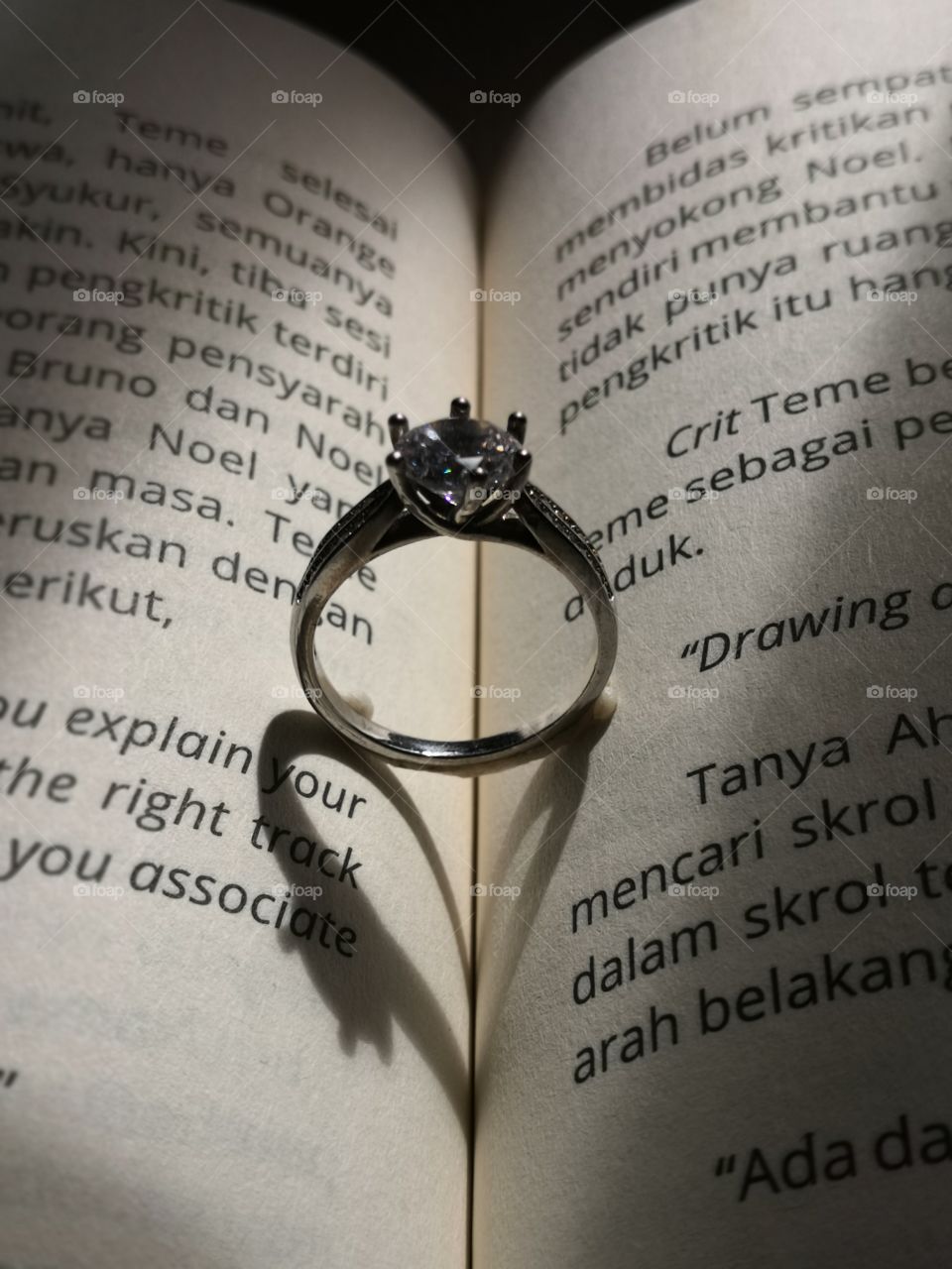 Ring, book and shadow
