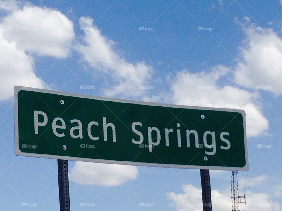 Peach Springs signs in the Sky.
Arizona.